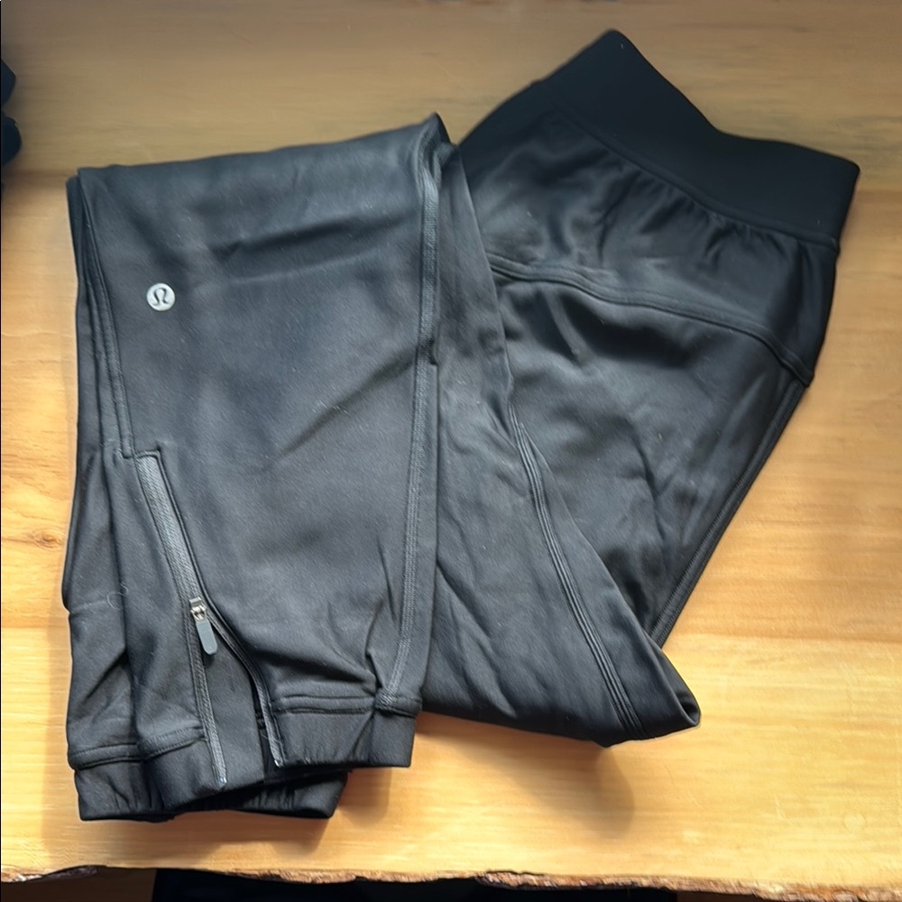 lululemon athletica Lined Black Track Pants